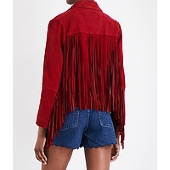 Maje Fringe Suede Jacket - Picture 6 of 8